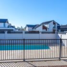 black metal fencing at residential home, designed, manufactured and installed by Axiom Fencing, Balustrades & Gates in Canterbury NZ