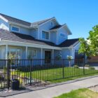 image of black aluminium fences around a residential property in New Zealand, designed and installed by Axiom Fencing, Balustrades & Gates