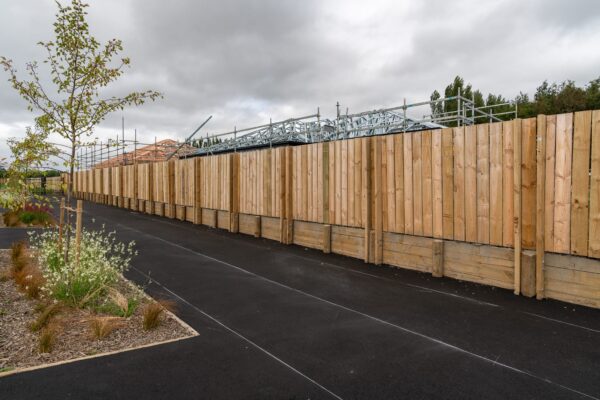 wooden fence panels installed by Axiom Built at Pītau-Allenvale School in Belfast, Christchurch