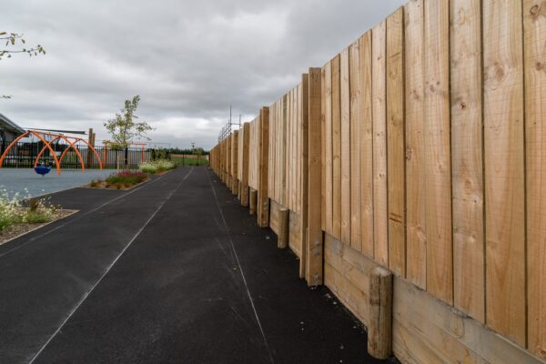 wooden fence panels installed by Axiom Built at Pītau-Allenvale School in Belfast, Christchurch