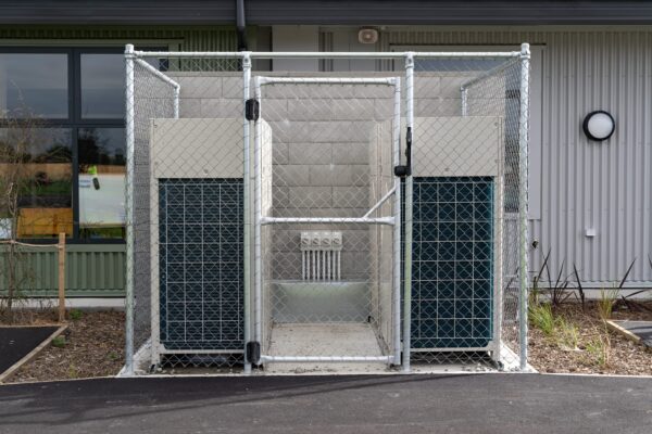 image of metal chainlink fencing installed by Axiom Built at Pītau-Allenvale School in Belfast, Christchurch